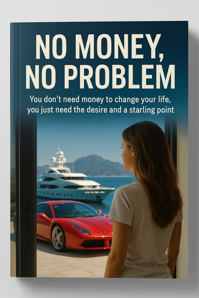 Karen Newton International - image of a woman looking through a window to the future with a ferrari and superyacht.