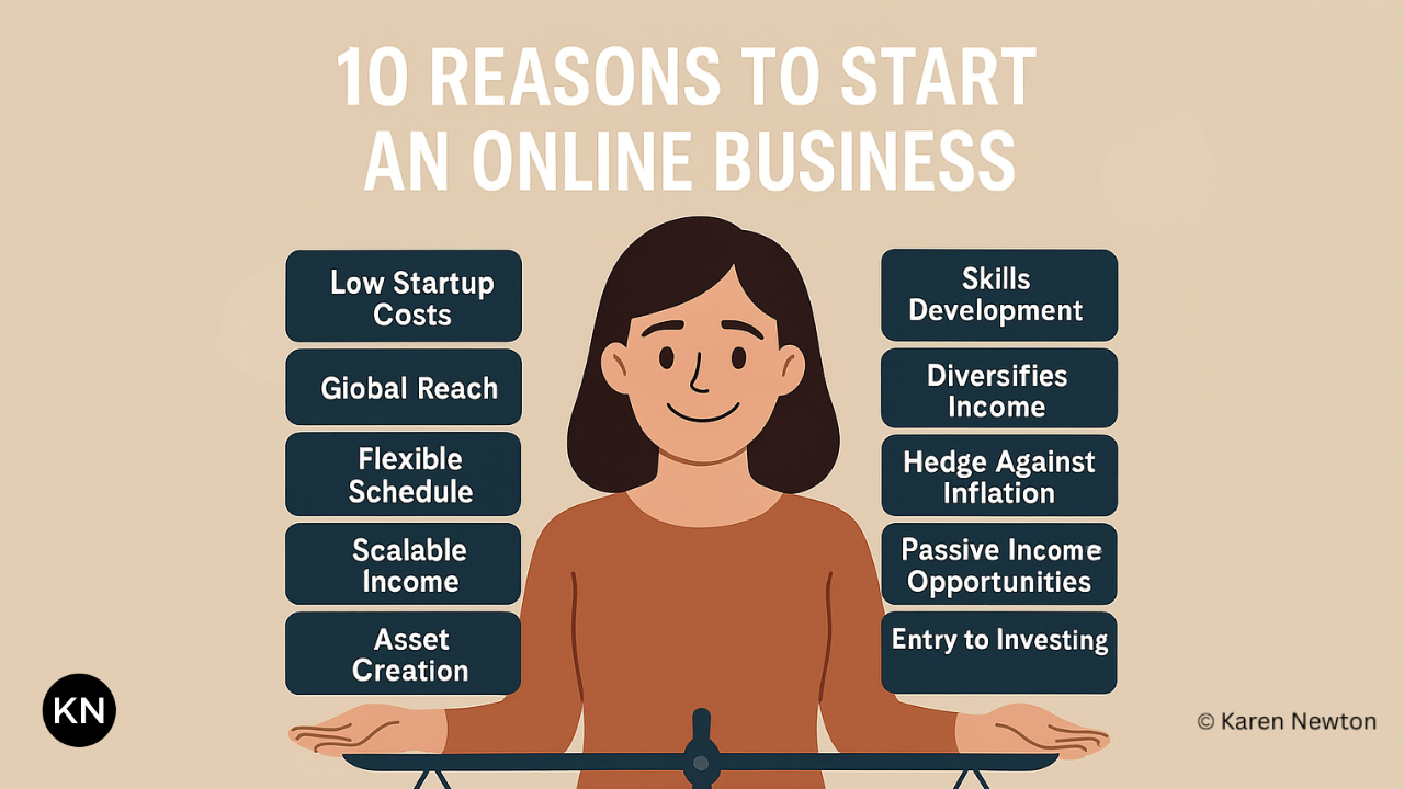 10 Reasons You Need An Online Business - image of a person balancing reasons